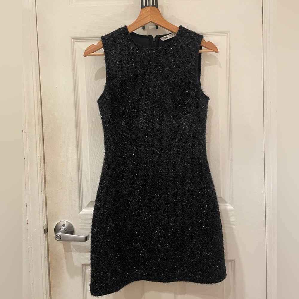 Zara Black Sleeveless Sheath Mini Dress